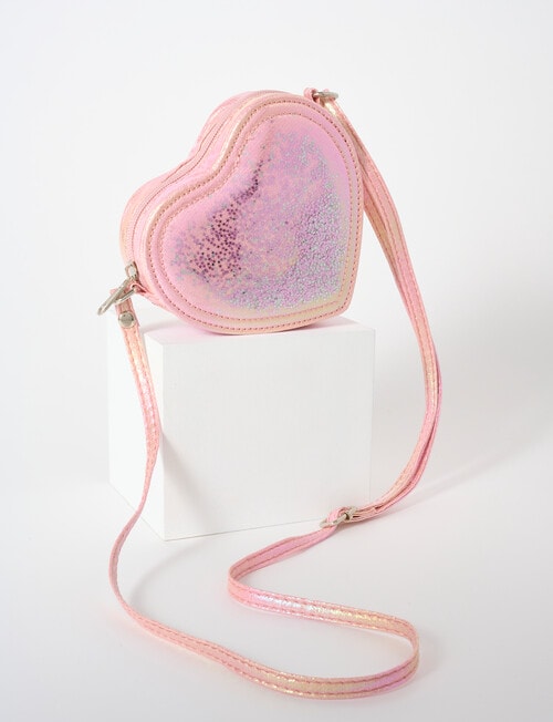 Mac & Ellie Heart Sequin Cross Body Bag, Fondant Pink product photo