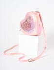 Mac & Ellie Heart Sequin Cross Body Bag, Fondant Pink product photo View 03 S