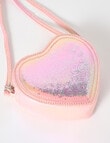 Mac & Ellie Heart Sequin Cross Body Bag, Fondant Pink product photo View 05 S