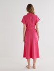 Whistle Tie Waist A Line Dress, Hot Pink product photo View 02 S