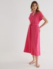 Whistle Tie Waist A Line Dress, Hot Pink product photo View 03 S