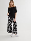 Whistle Rib Bardot Top, Black product photo View 03 S