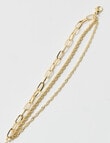 Whistle Accessories Multi Chain Bracelet Set, Gold Tone product photo View 02 S