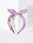 Mac & Ellie Floral Knot Bow Headband, Pink product photo