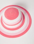 Mac & Ellie Rainbow Straw Sunhat , Pink & White product photo View 02 S