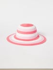 Mac & Ellie Rainbow Straw Sunhat , Pink & White product photo View 03 S