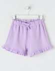 Mac & Ellie French Terry Frill Knit Short, Lilac product photo