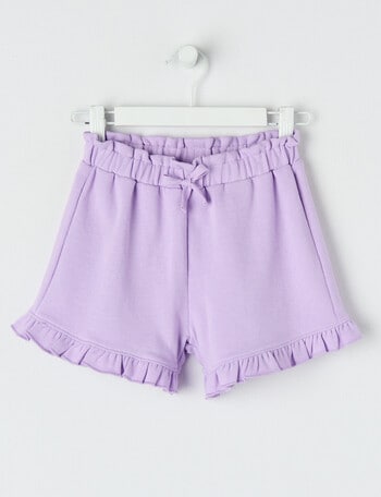 Mac & Ellie French Terry Frill Knit Short, Lilac product photo