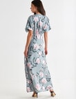 Harlow Floral Empire Waist Batwing Maxi Dress, Sage product photo View 02 S