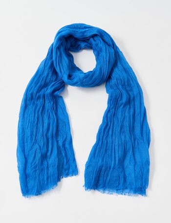 Boston + Bailey Crinkle Lightweight Scarf, Cobalt product photo