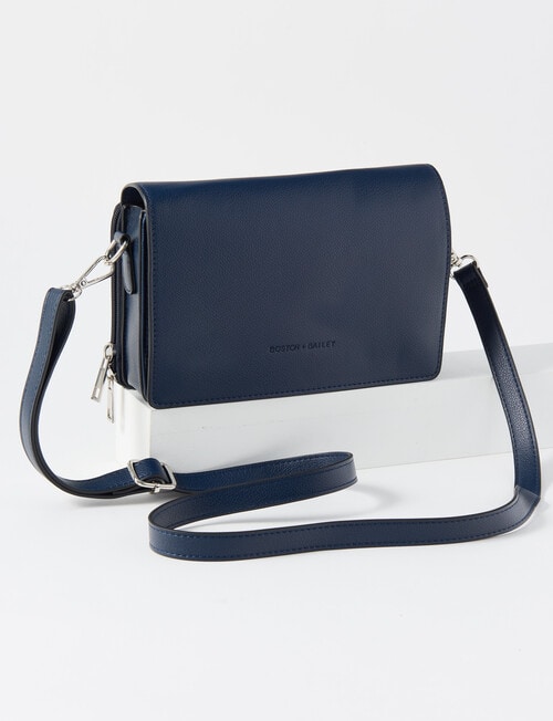 Boston + Bailey Double-Sided Foldover Crossbody Bag, Navy product photo