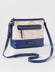 Boston + Bailey Floral Crossbody Bag, Natural & Navy product photo