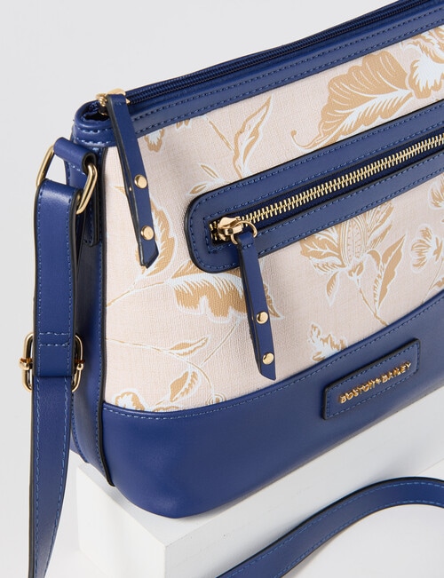 Boston + Bailey Floral Crossbody Bag, Natural & Navy product photo View 04 L