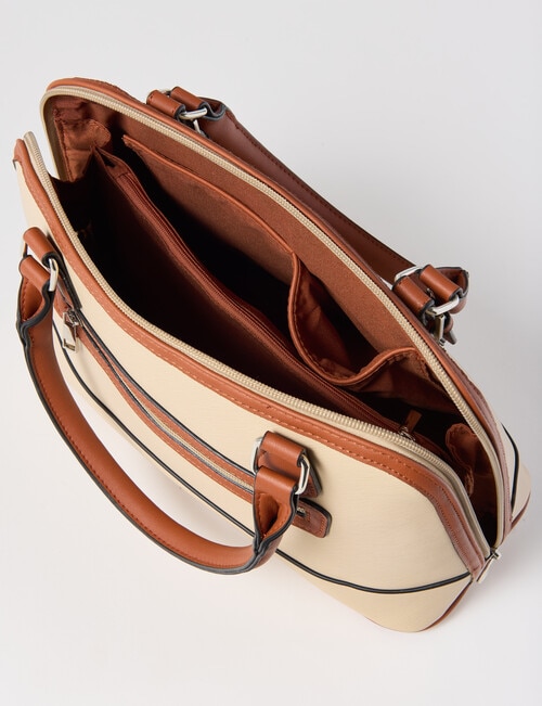 Boston + Bailey Contrast Shopper, Cream & Tan product photo View 05 L