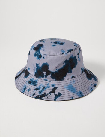 Mac & Ellie Splotch Tie Dye Reversible Bucket, Hat, Grey & Black product photo