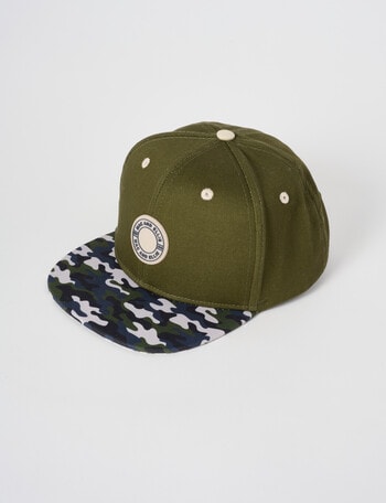 Mac & Ellie Printed Cap, Olive, Stone & Navy product photo