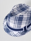 Mac & Ellie Plaid Fedora Hat, Navy product photo View 03 S