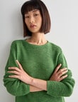 Jigsaw Christine Linen Blend Long Sleeve Sweater, Palm product photo