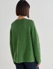 Jigsaw Christine Linen Blend Long Sleeve Sweater, Palm product photo View 02 S