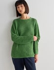 Jigsaw Christine Linen Blend Long Sleeve Sweater, Palm product photo View 05 S