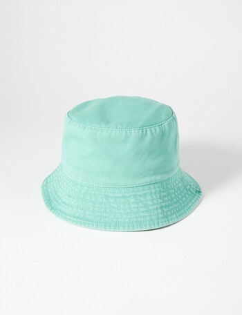 No Issue Snow Wash Denim Bucket Hat, Teal product photo