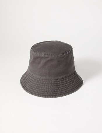 No Issue Snow Wash Denim Bucket Hat, Black product photo