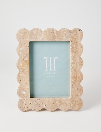 Tilly Home Pierre Scalloped Travertine Frame product photo