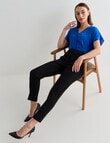 Oliver Black Cap Sleeve Satin Top, Bright Blue product photo View 03 S