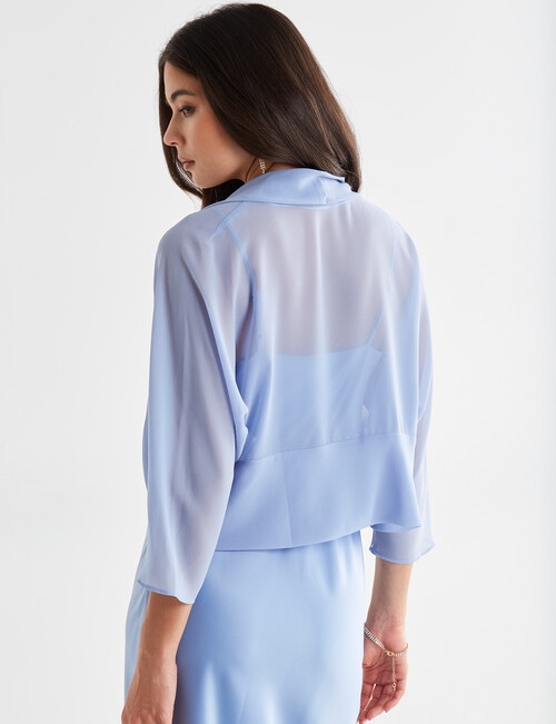 Harlow 3/4 Sleeve Bolero, Glacier Blue product photo View 02 L