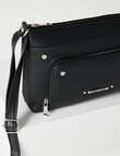 Pronta Moda Rivet Crossbody Bag, Black product photo View 03 S