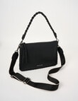 Pronta Moda Braided Handle Nora Bag, Black product photo