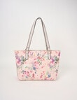 Pronta Moda Floral Tote Bag, Pink Print product photo View 02 S