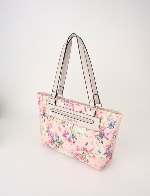 Pronta Moda Floral Tote Bag, Pink Print product photo View 03 L