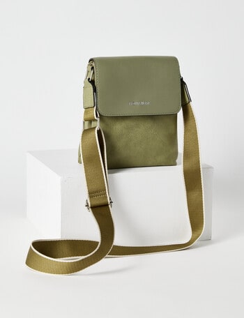 Pronta Moda Astrid Flap Crossbody Bag, Tea Green product photo