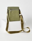 Pronta Moda Astrid Flap Crossbody Bag, Tea Green product photo View 02 S