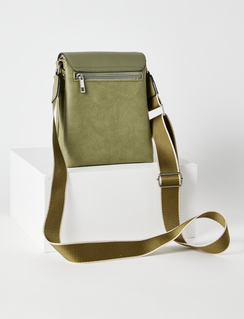 Pronta Moda Astrid Flap Crossbody Bag, Tea Green product photo View 02 L