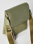 Pronta Moda Astrid Flap Crossbody Bag, Tea Green product photo View 03 S