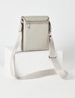 Pronta Moda Astrid Flap Crossbody Bag, Grey product photo View 02 S