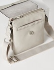 Pronta Moda Astrid Flap Crossbody Bag, Grey product photo View 05 S