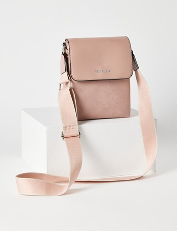 Pronta Moda Astrid Flap Crossbody Bag, Light Pink product photo