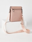 Pronta Moda Astrid Flap Crossbody Bag, Light Pink product photo View 02 S