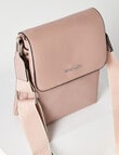 Pronta Moda Astrid Flap Crossbody Bag, Light Pink product photo View 03 S