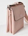 Pronta Moda Astrid Flap Crossbody Bag, Light Pink product photo View 04 S