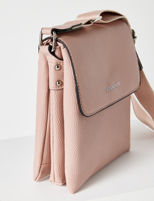 Pronta Moda Astrid Flap Crossbody Bag, Light Pink product photo View 04 L