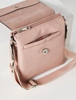 Pronta Moda Astrid Flap Crossbody Bag, Light Pink product photo View 05 S