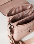 Pronta Moda Astrid Flap Crossbody Bag, Light Pink product photo View 06 S