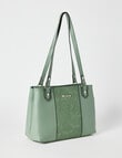 Pronta Moda Lace Embossed Tote Bag, Tea Green product photo