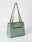 Pronta Moda Lace Embossed Tote Bag, Tea Green product photo View 02 S