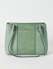 Pronta Moda Lace Embossed Tote Bag, Tea Green product photo View 05 S