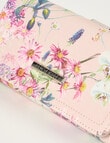 Pronta Moda Floral Print Large Wallet, Pink Print product photo View 04 S